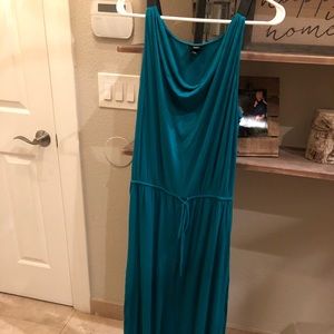 Long teal dress